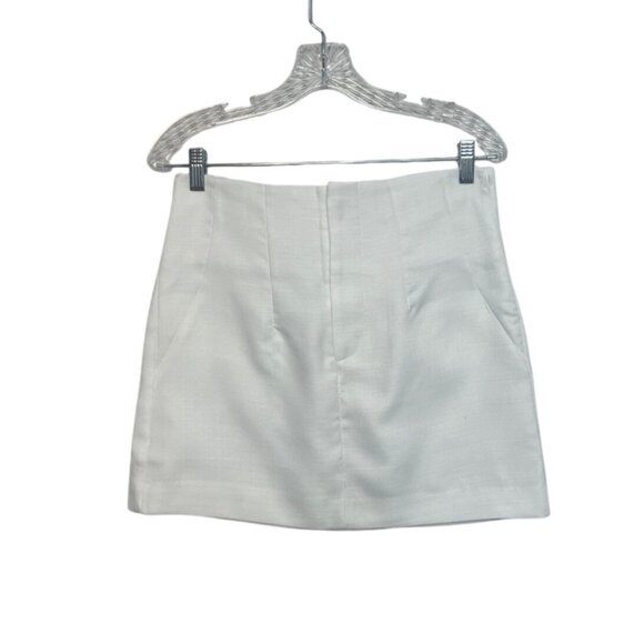 L.I.A Love Is All High Waisted Mini Skirt Womens Medium White New WOT - Picture 1 of 10